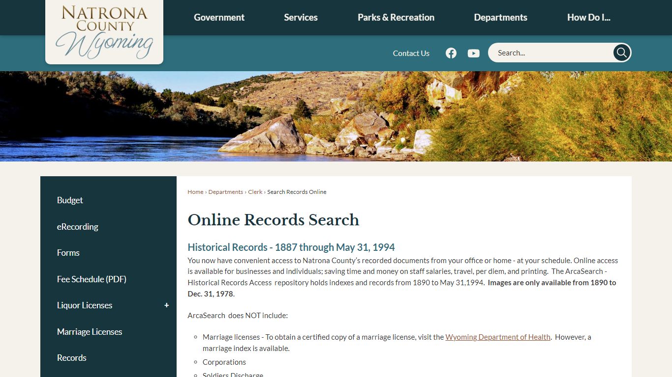 Online Records Search | Natrona County, WY